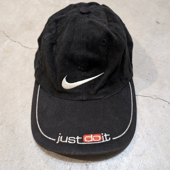 VTG 90s Nike Just Do It Snap Back Black - Picture 1 of 4